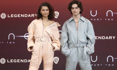 Zendaya i Timothée Chalamet w niemal identycznych stylizacjach promują „Diunę 2”