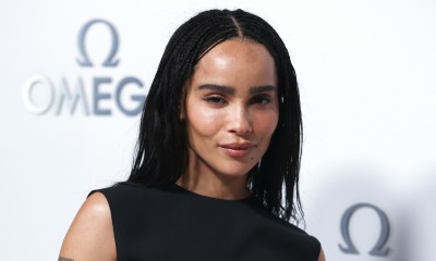 Zoë Kravitz w czarnym total looku The Row na ślubie Margaret Qualley