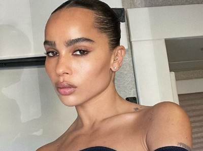 Zoë Kravitz w dzianinie Khaite 