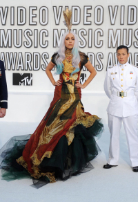 Lady Gaga na gali MTV Music Video Awards  w 2010 roku, Fot. Getty Images