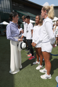 Księżna Sussex podczas turnieju Wimbledon, 14 lipca 2018 rok, Fot. Getty Images