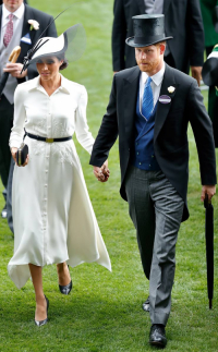 Księżna i książę Sussex podczas zawodów Royal Ascot, 19 czerwca 2018 rok, Fot. Getty Images