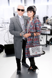 Karl Lagerfeld i Lily Allen, Fot. Getty Images