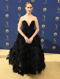 Sarah Paulson w sukni Oscara de la Renty, Fot. Getty Images