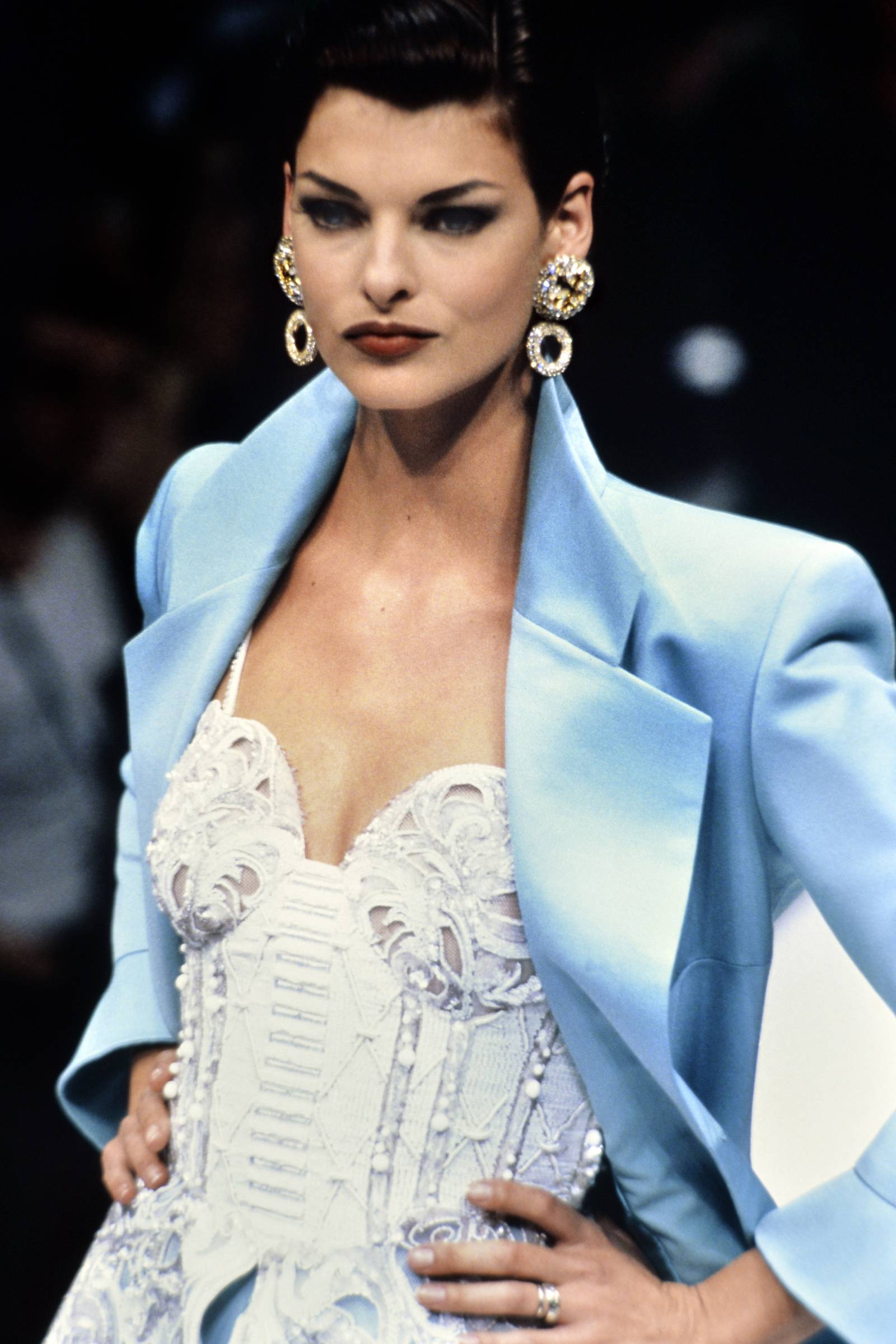 Linda Evangelista na pokazie Dior Couture wiosna-lato 1992, Fot. Getty Images