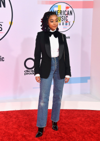 Amandla Stenberg w marynarce Ralpha Laurena, Fot. Getty Images