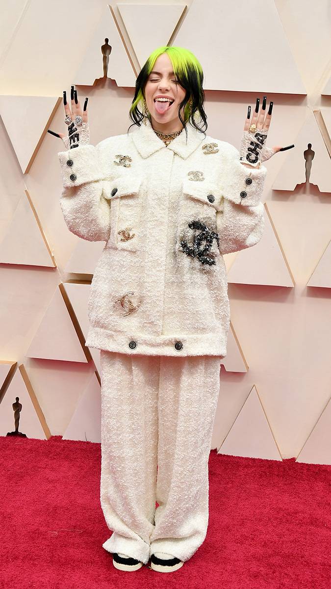 Tweedowy komplet od Chanel na Oscarach, luty 2020