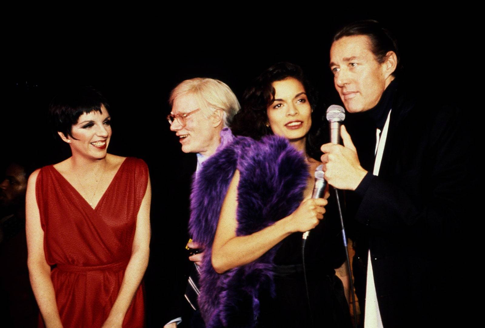 Liza Minnelli, Andy Warhol, Bianca Jagger i Halston w latach 70.