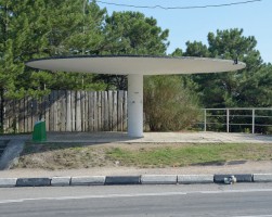 Przystanek autobusowy, Koreiz, Krym 2012, arch. nieznany lata 70., Fot. Nicolas Grospierre