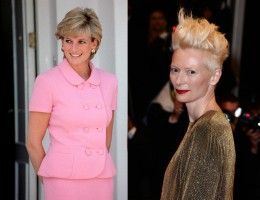 Księżna Diana i Tilda Swinton, Fot. Getty Images