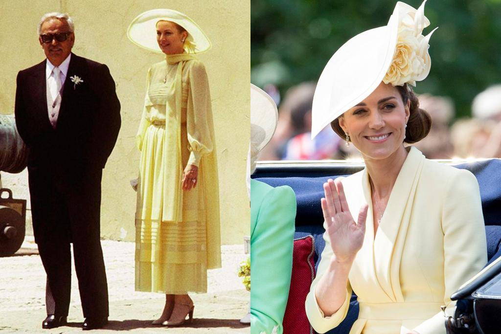 Grace Kelly (ok. 1970) i Kate Middleton (2019)