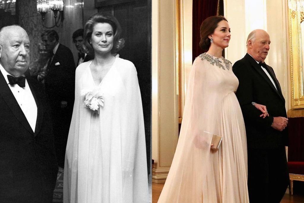 Grace Kelly (ok. 1970) i Kate Middleton (2019)