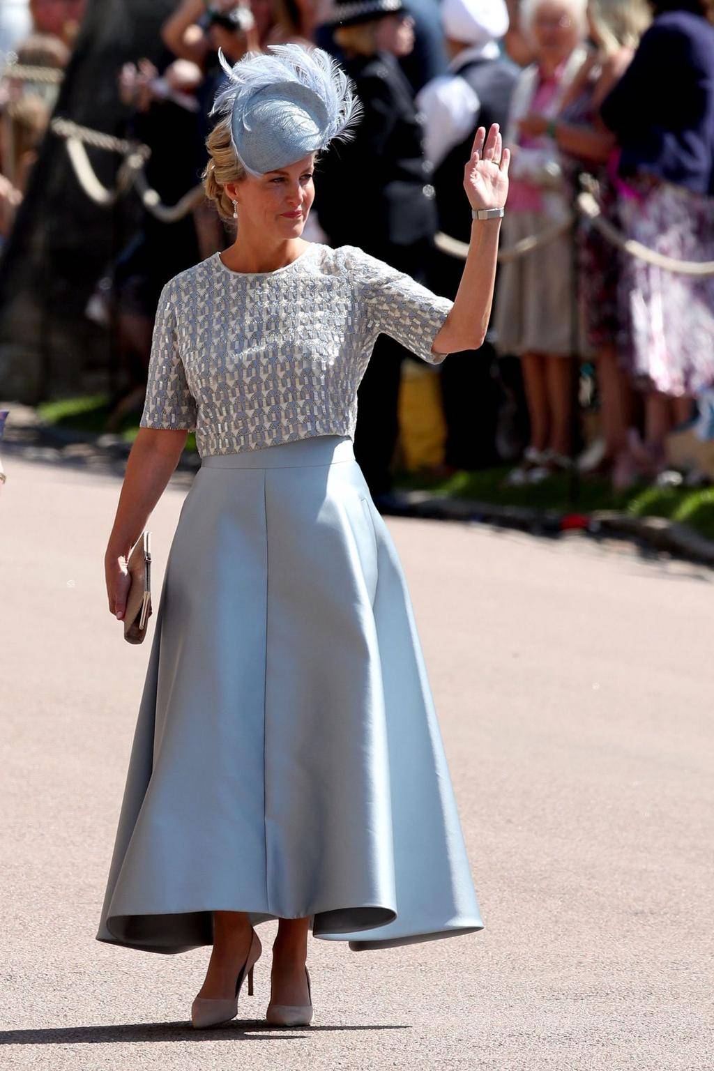 Zofia, hrabina Wesseksu, na ślubie księcia Harry’ego i Meghan Markle w kaplicy św. Jerzego w zamku Windsor, 19 maja 2018 roku.