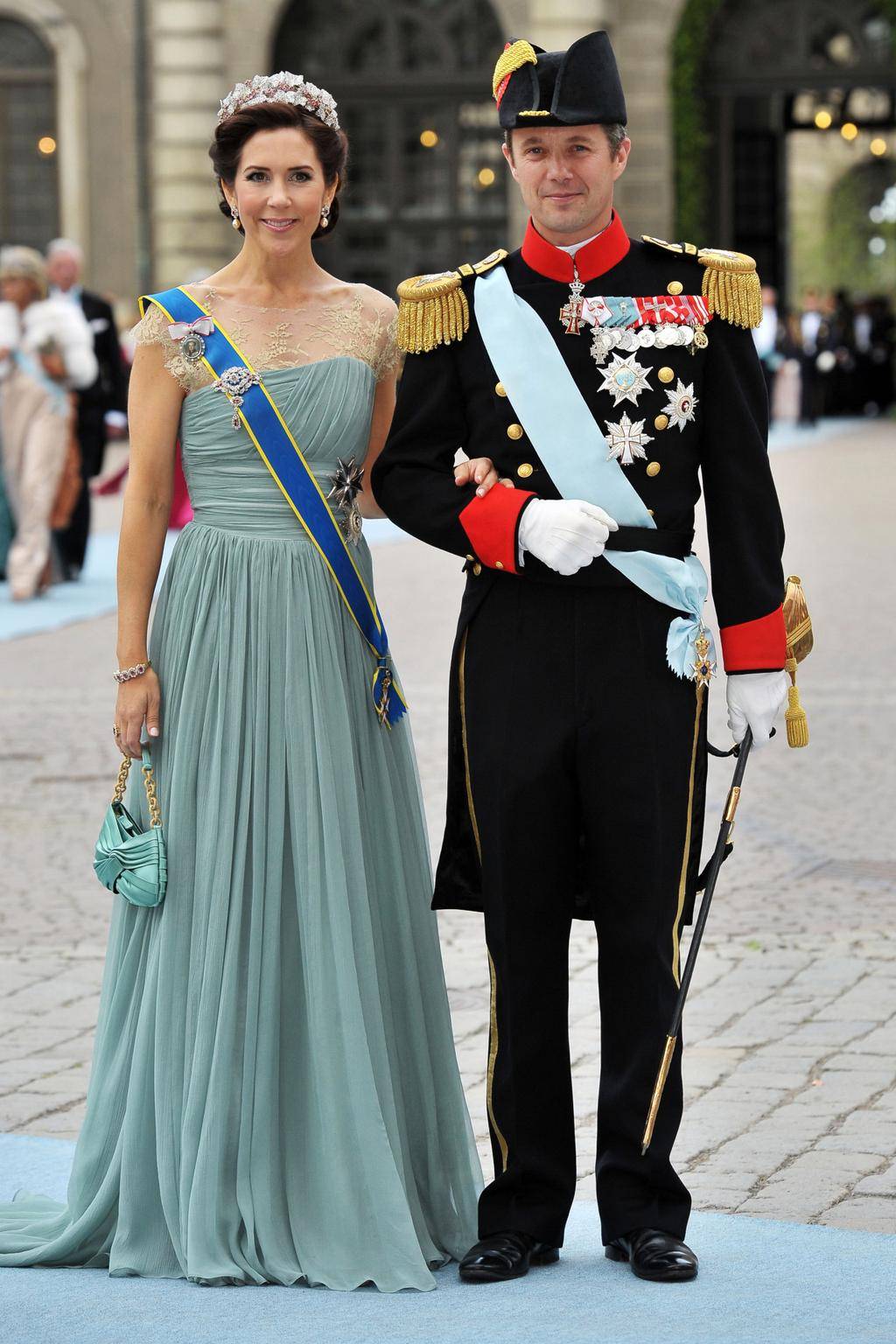 Maria, księżna koronna Danii, i Fryderyk, książę koronny Danii, na ślubie księcia duńskiego Joachima i księżnej duńskiej Marii, hrabiny Monpezat, w kościele w Møgeltønder, 24 maja 2008 roku.
