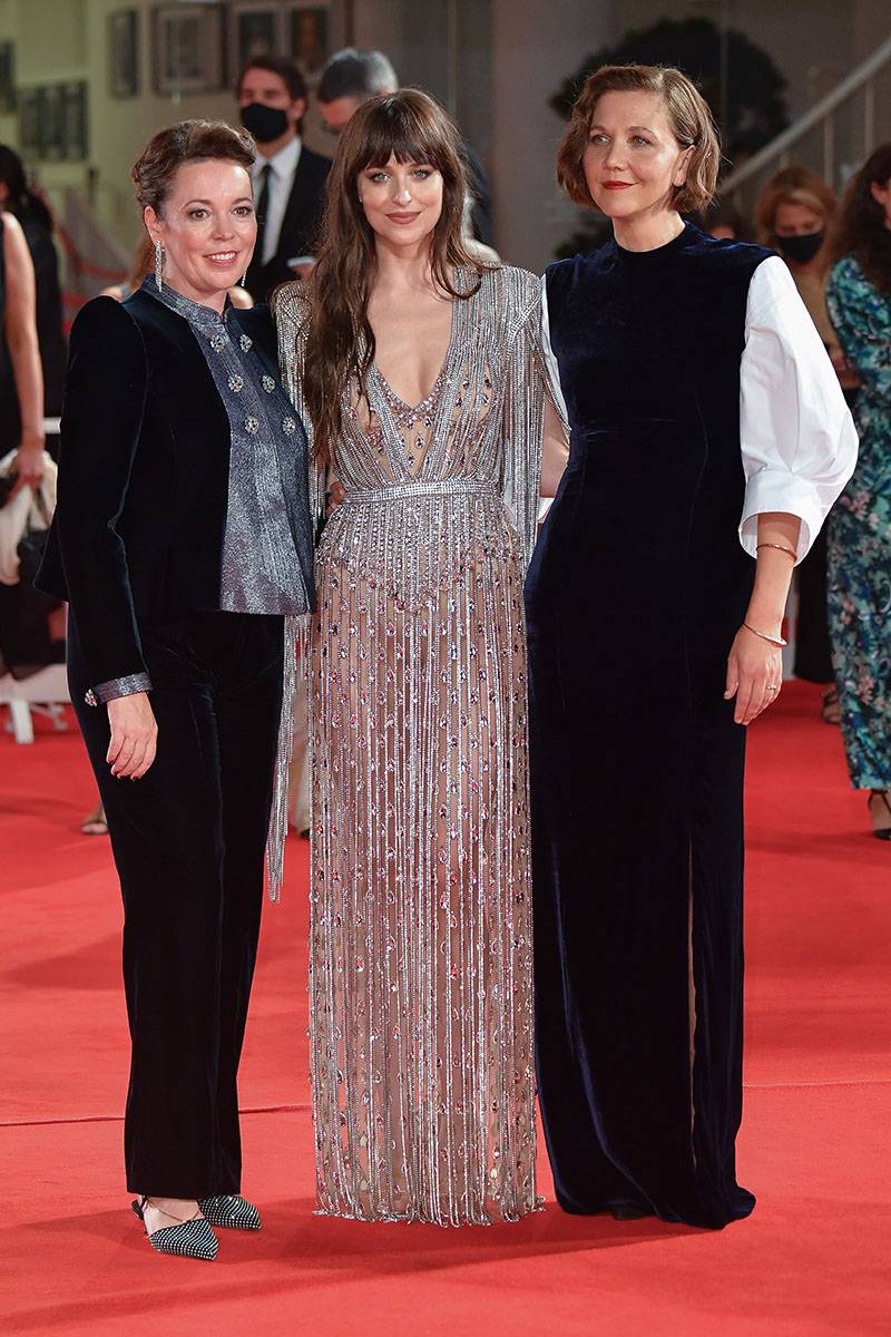 Olivia Colman, Dakota Johnson i Maggie Gyllenhaal, Fot. Getty Images