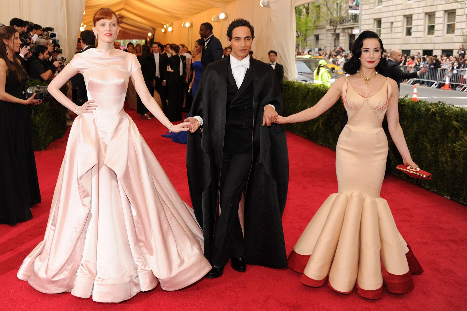 2014: Karen Elson, Zac Posen i Dita Von Teese