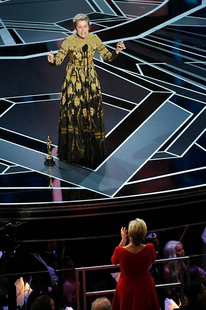 Frances McDormand odbiera Oscara dla najlepszej aktorki pierwszoplanowej, Fot. Getty Images