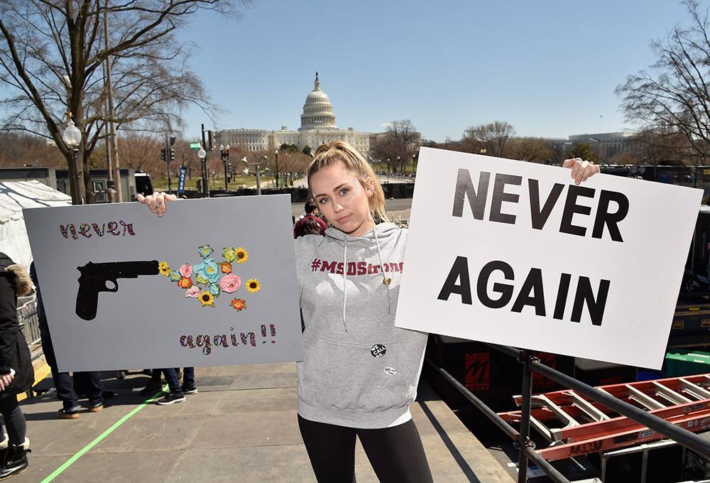 Miley Cyrus podczas Marszu dla życia w Waszyngtonie, Fot. Getty Images