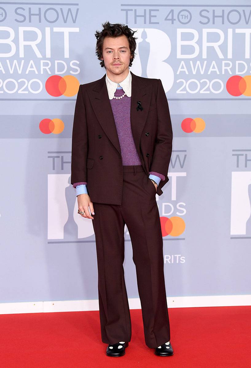 Harry Styles na gali BRIT Awards, 2020 rok