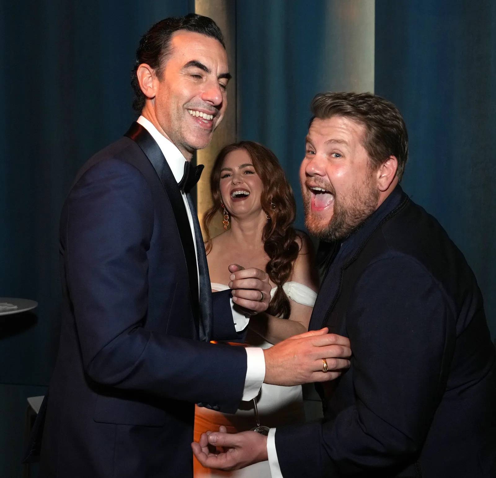 Sacha Baron Cohen, Isla Fisher i James Corden