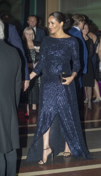Księżna Meghan w sukience Rolanda Moureta, Fot. Paul Grover - WPA Pool/Getty Images