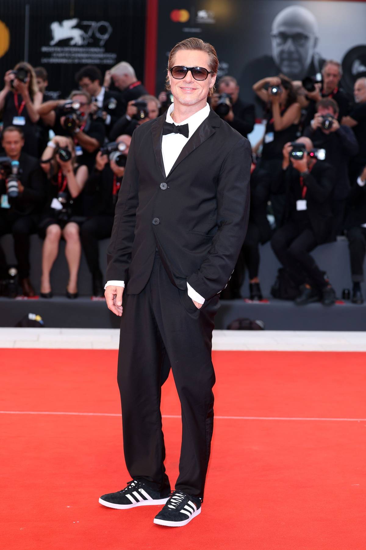 Brad Pitt na festiwalu filmowym w Wenecji w 2022 roku.