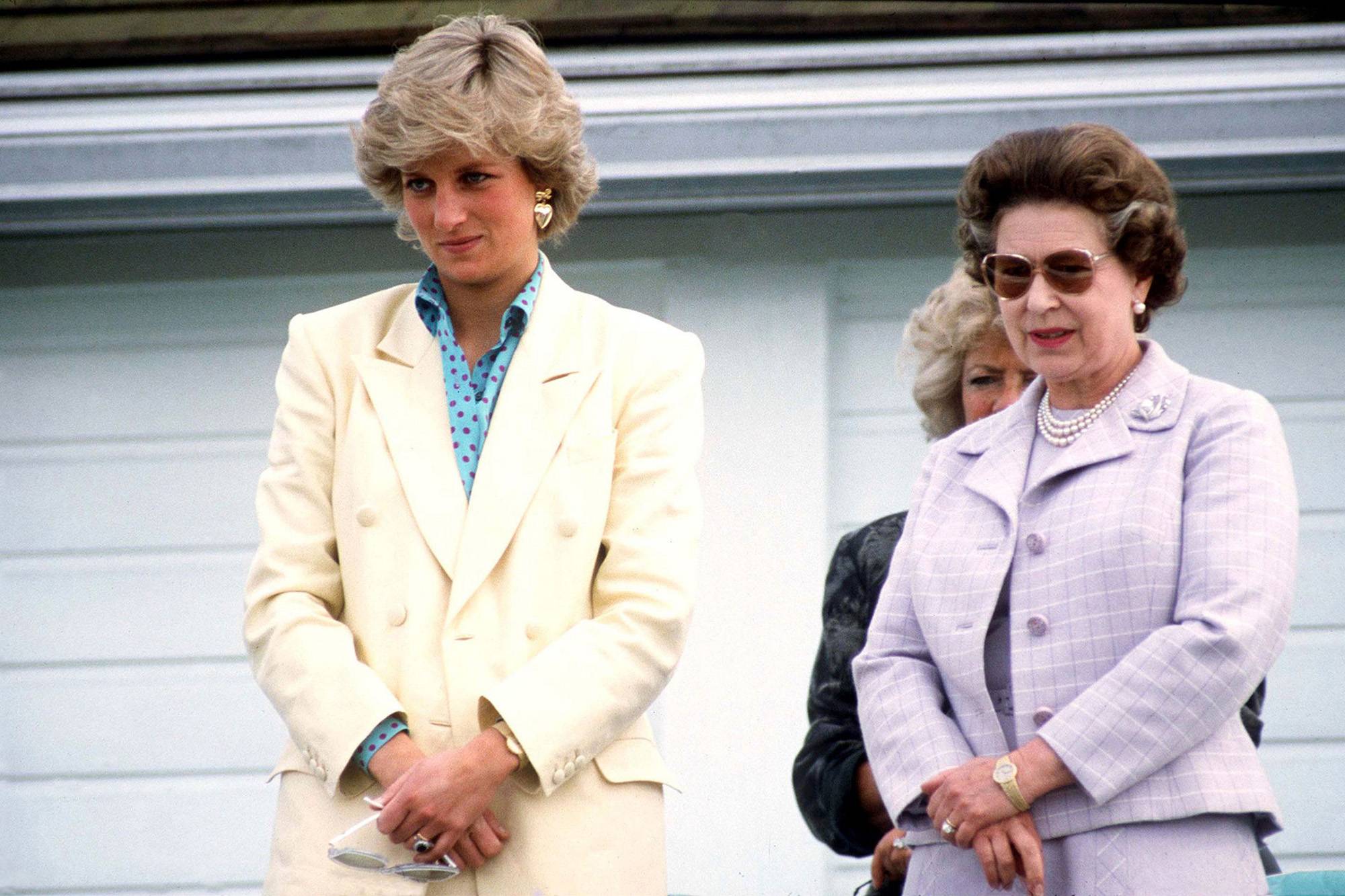 Księżna Diana i królowa Elżbieta II podczas meczu polo, 1987 rok