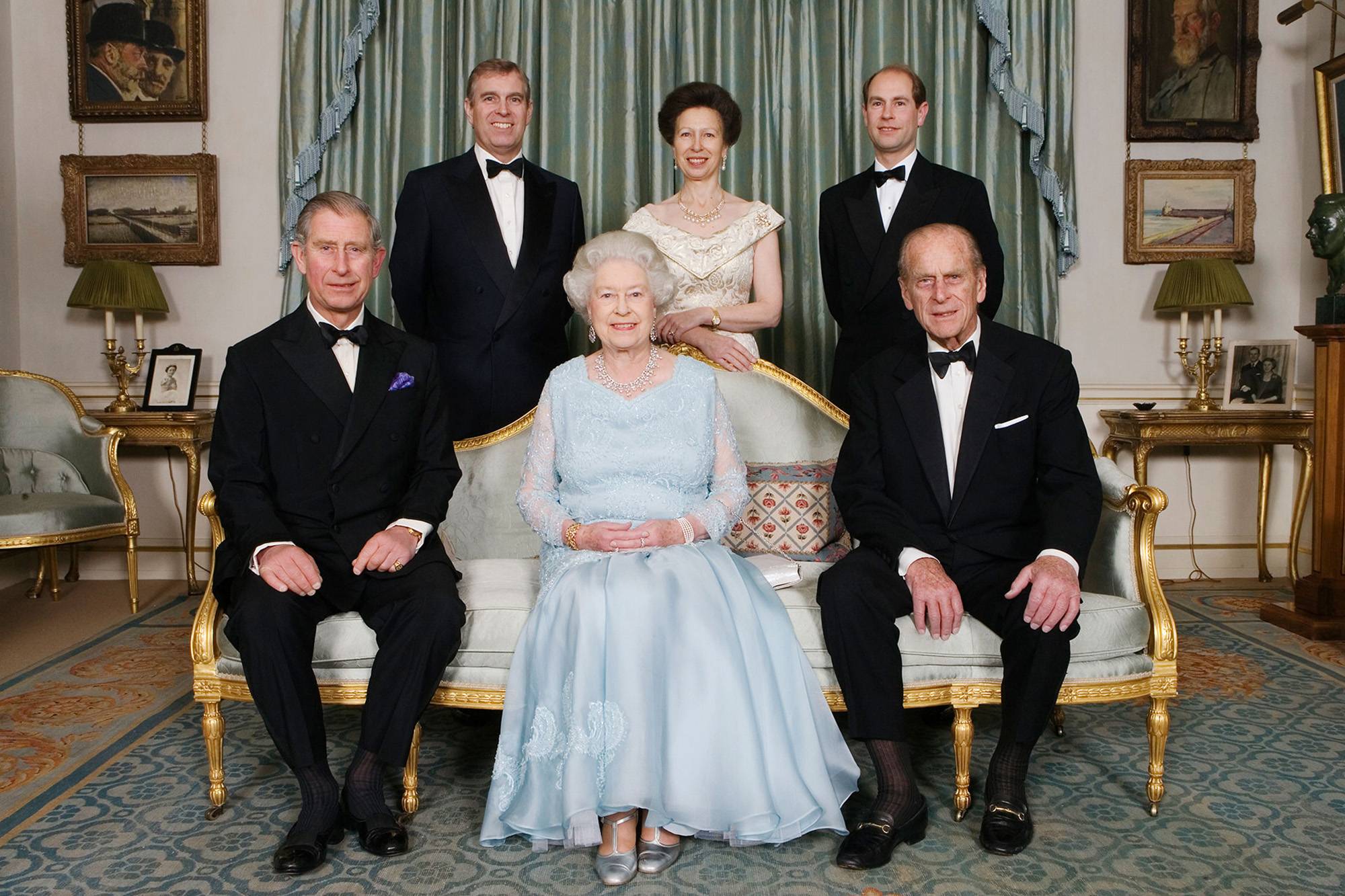 Portret rodziny królewskiej z okazji rocznicy ślubu królowej Elżbiety II i księcia Filipa, 2007 rok