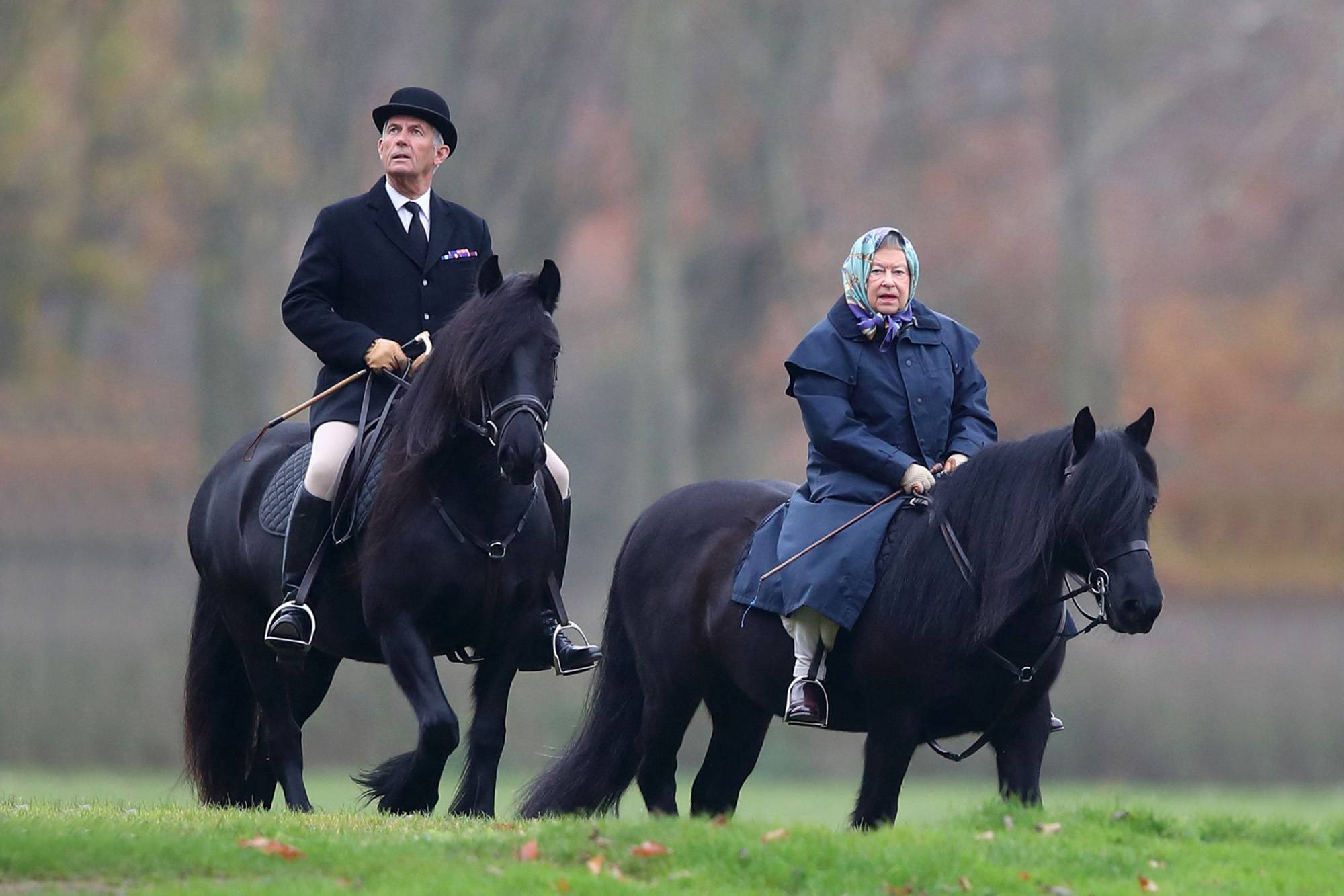 Królowa Elżbieta II na przejażdżce konnej, 2017 rok