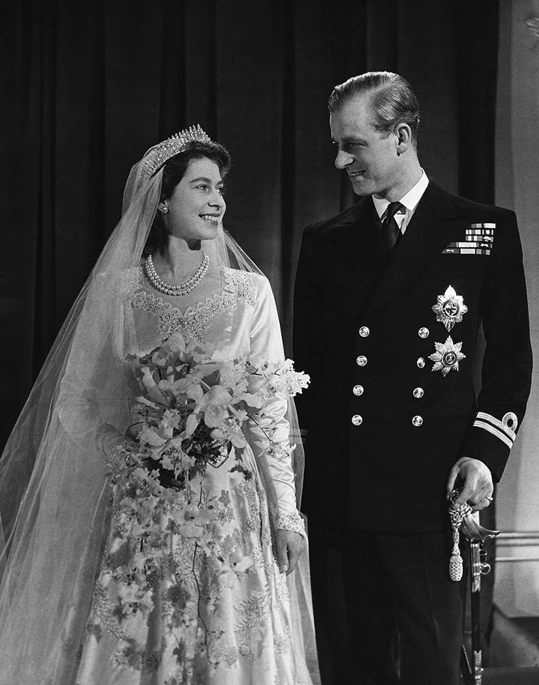 Księżniczka Elżbieta i książę Filip w dniu ślubu, 1947 rok