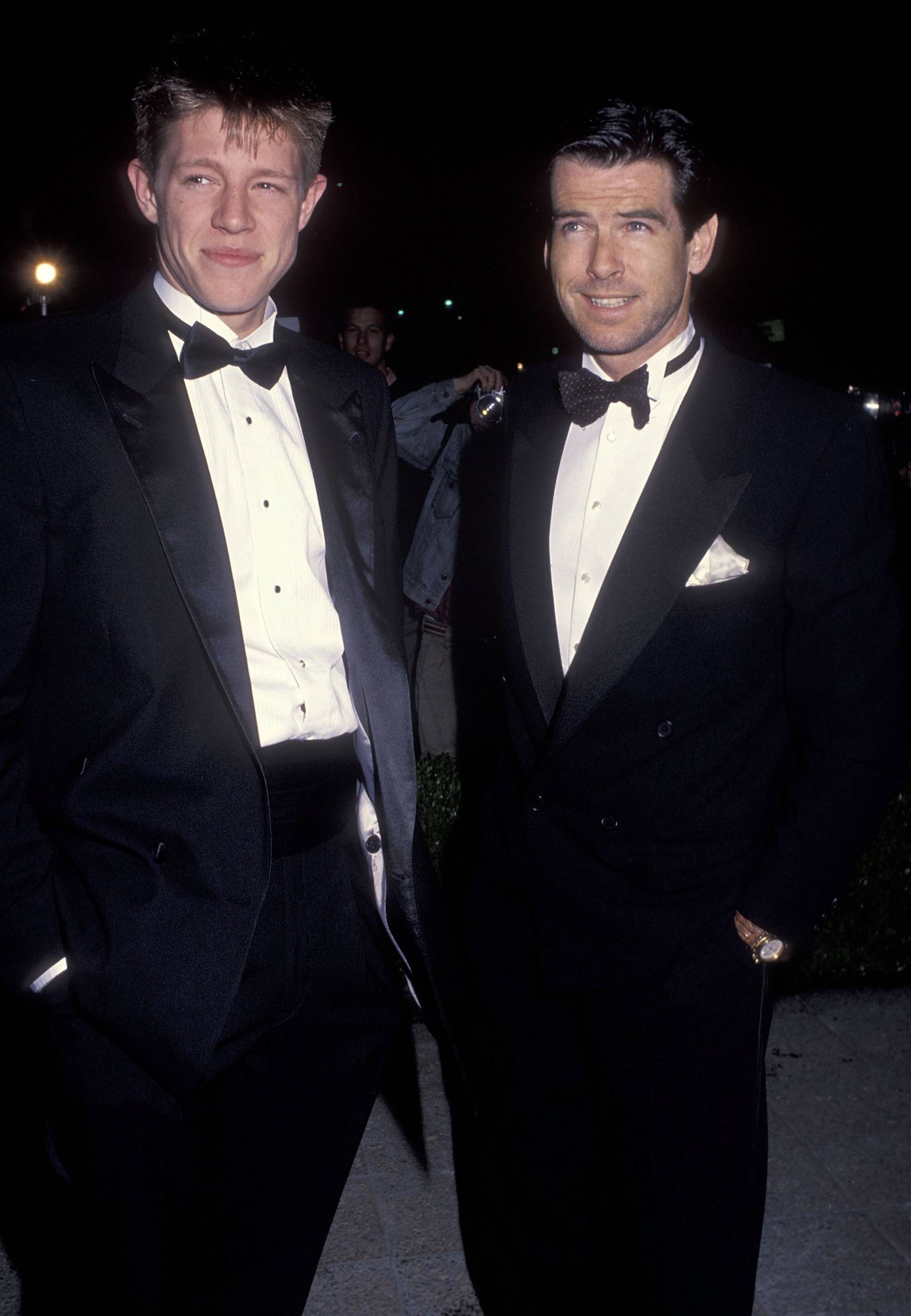 Pierce Brosnan z synem Christopherem w 1992 roku