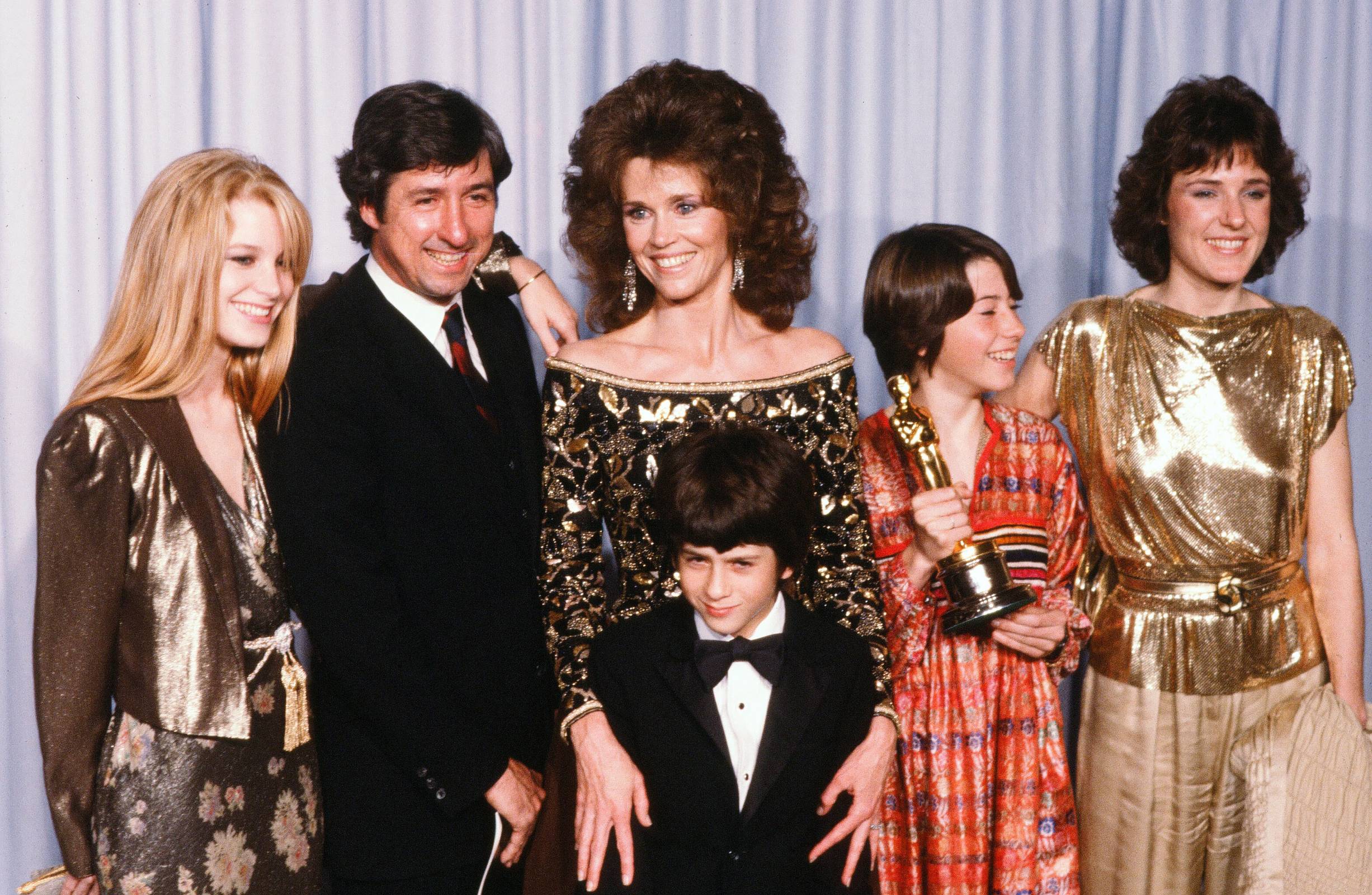 Jane Fonda z synem Troyem Garitym i córką Vanessą Vadim w 1982 roku