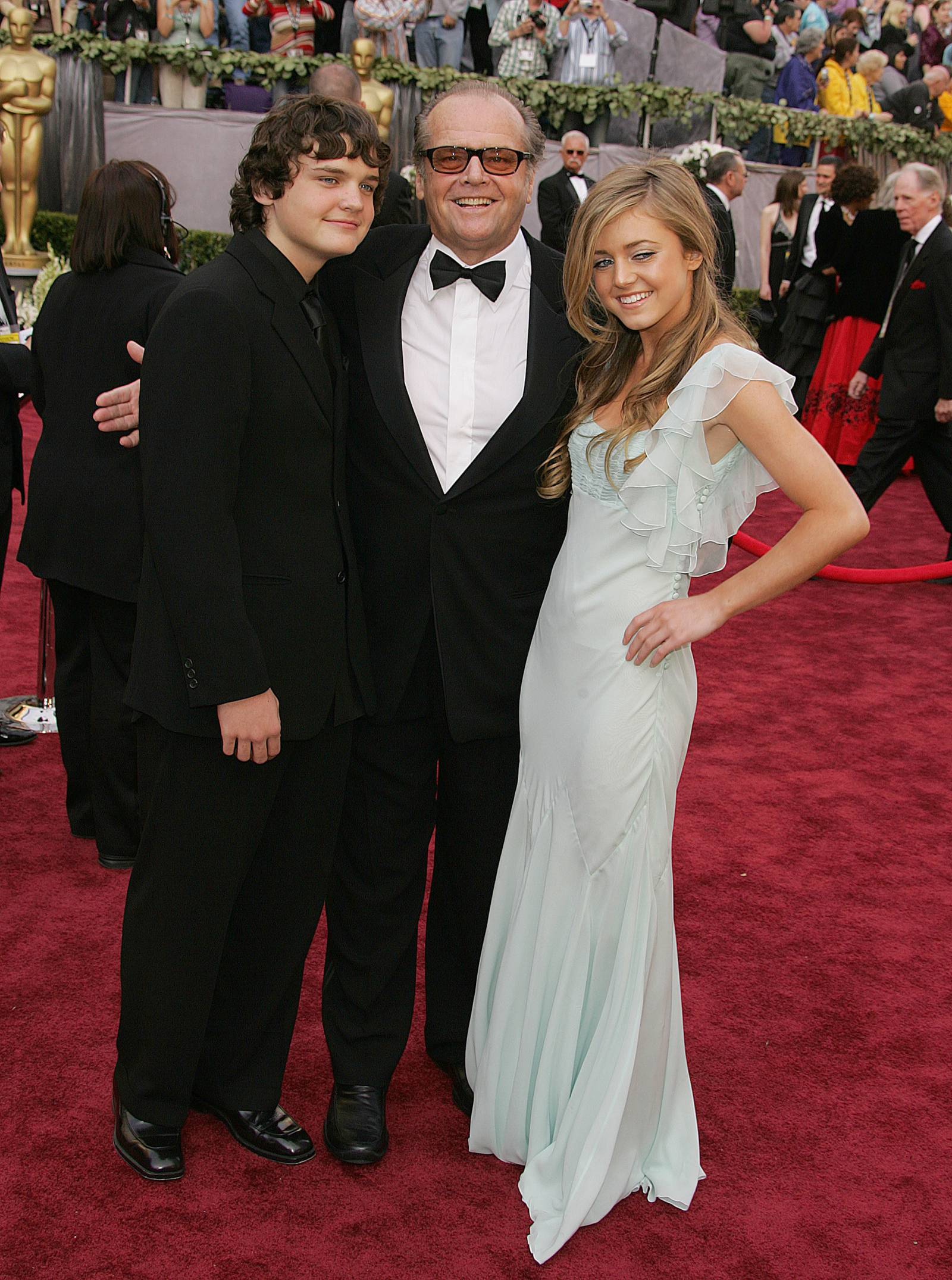 Jack Nicholson z synem Raymondem i córką Lorraine w 2006 roku