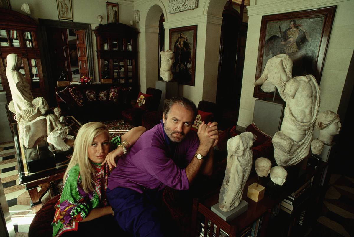 Donatella i Gianni Versace, 1990 rok, Fot. Stephanie Maze/CORBIS/Corbis via Getty Images