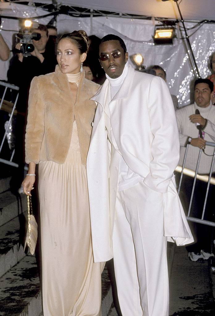 Jennifer Lopez i P. Diddy w 1999 roku, Fot. Getty Images