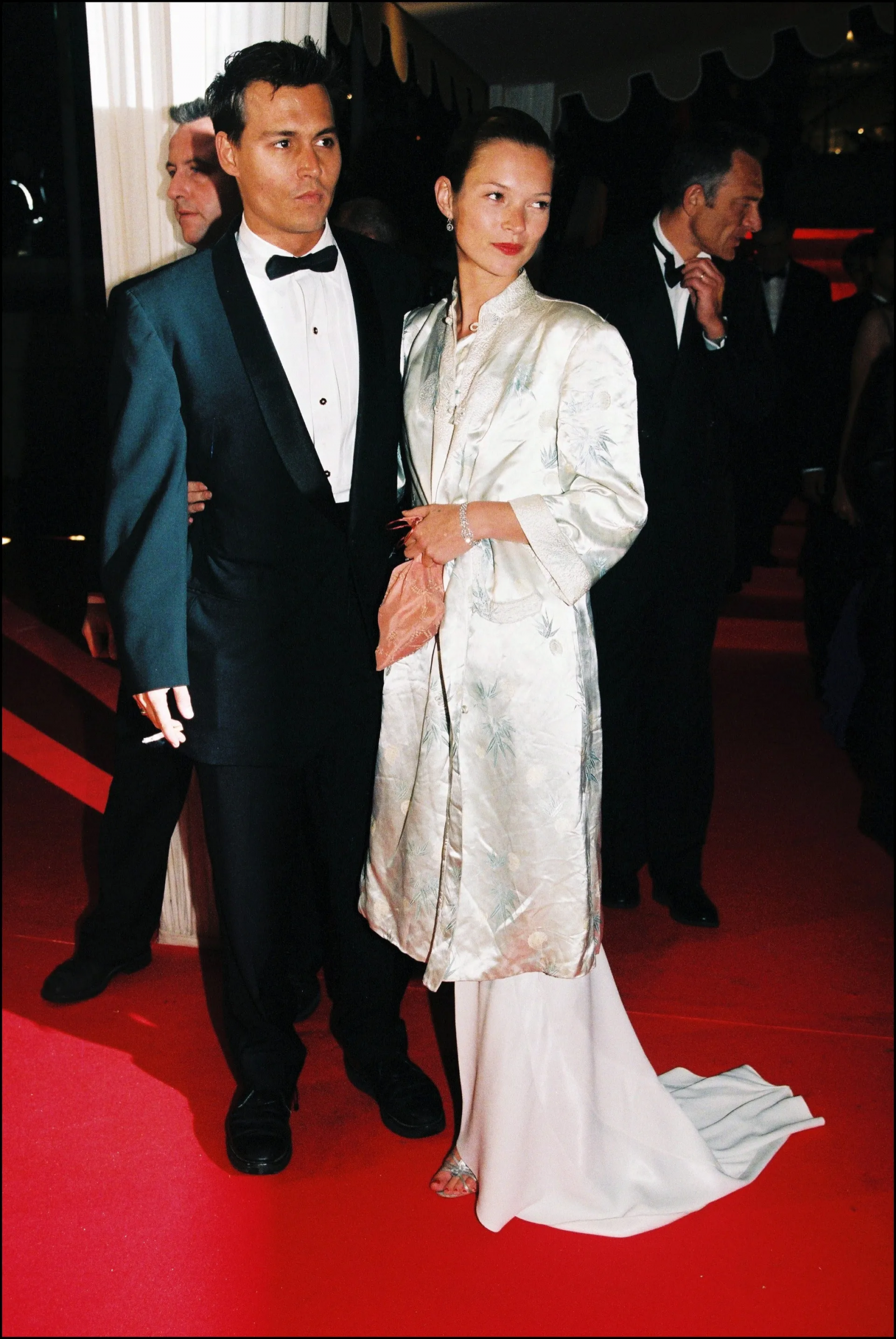 Johnny Depp i Kate Moss na jubileuszowym, 50. Festiwalu Filmowym w Cannes w 1997 roku 
