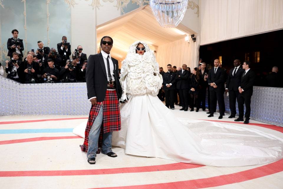 A$AP Rocky and Rihanna w Valentino
