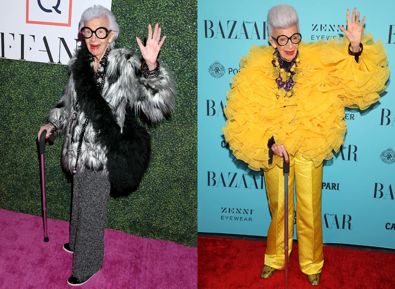 Przeskalowane okulary Iris Apfel 