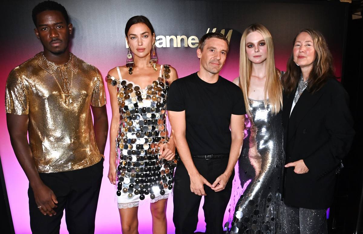 Damson Idris, Irina Shayk, Julien Dossena, Elle Fanning i Ann-Sofie Johansson