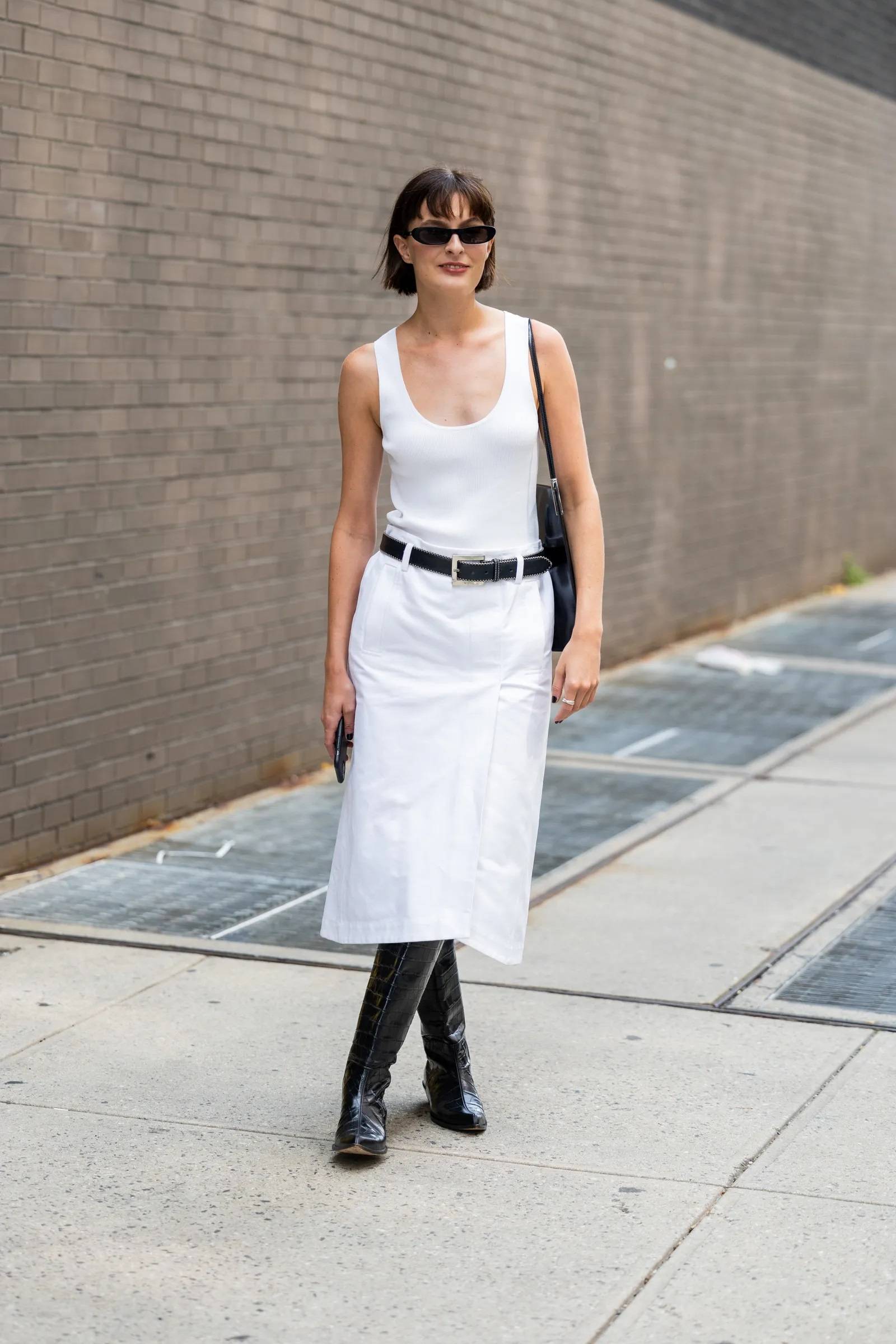 Street style odczas tygodnia mody w Nowym Jorku wiosna-lato 2024