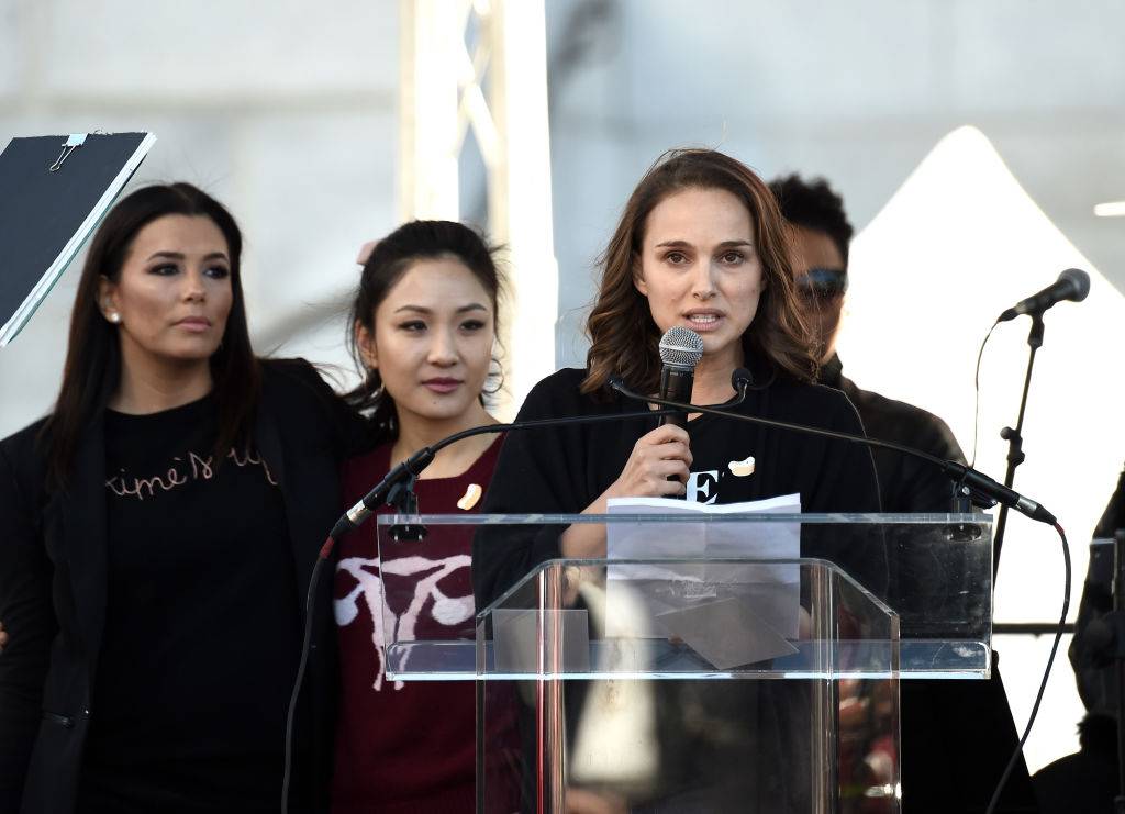 Natalie Portman przemawia na Marszu Kobiet w 2018 roku, Fot. Getty Images 