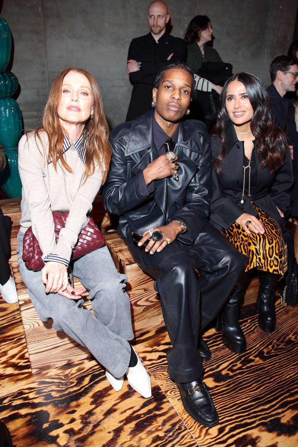 Julianne Moore, A$AP Rocky i Salma Hayek na pokazie domu mody Bottega Veneta