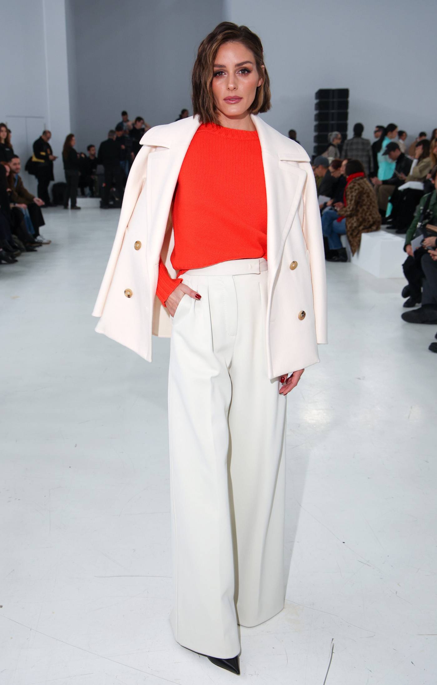 Olivia Palermo podczas tygodnia mody w Mediolanie na jesień 2024