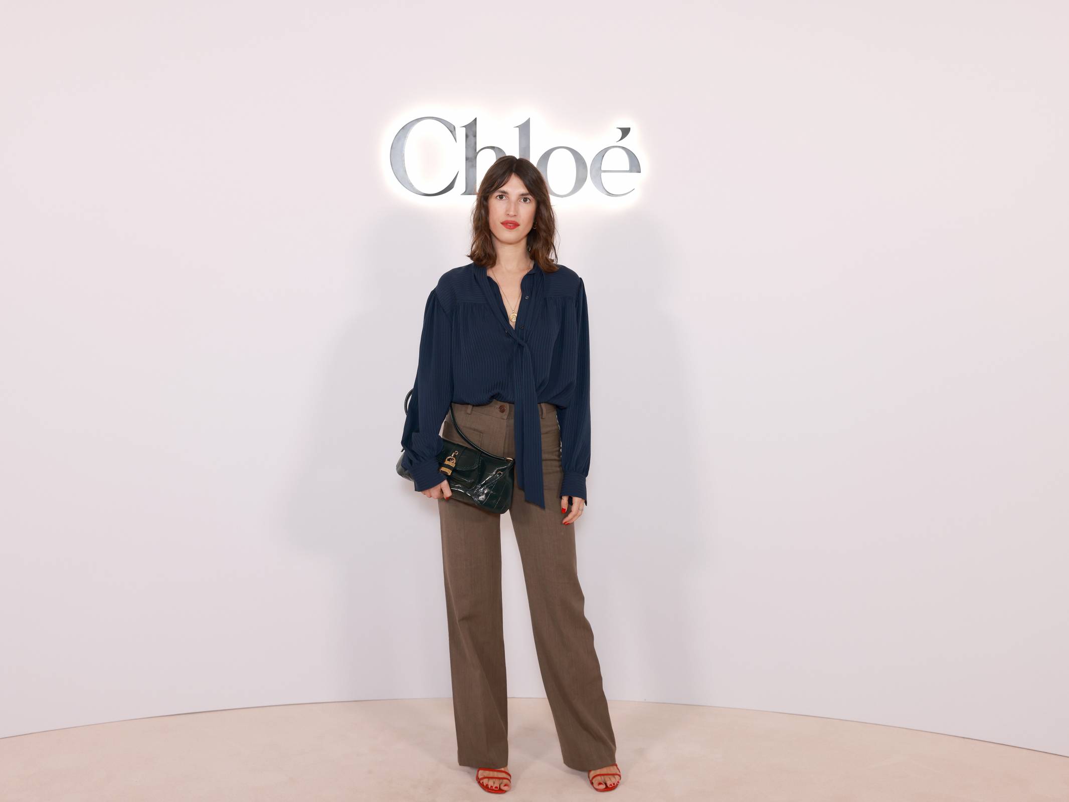 Jeanne Damas na pokazie Chloé jesień-zima 2024-2025