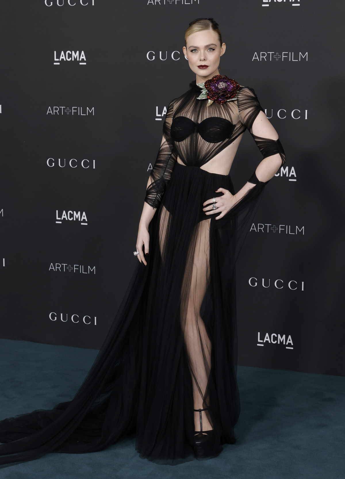 Elle Fanning na gali LACMA ART+FILM w 2019 roku