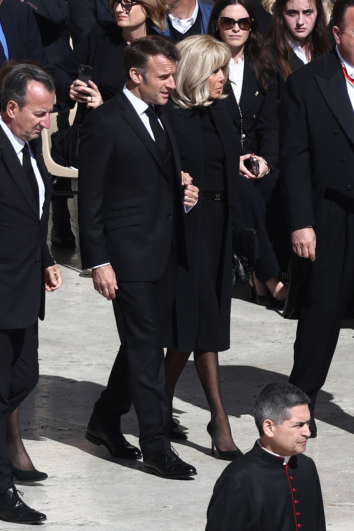 Prezydent Francji Emmanuel Macron i pierwsza dama Brigitte Macron