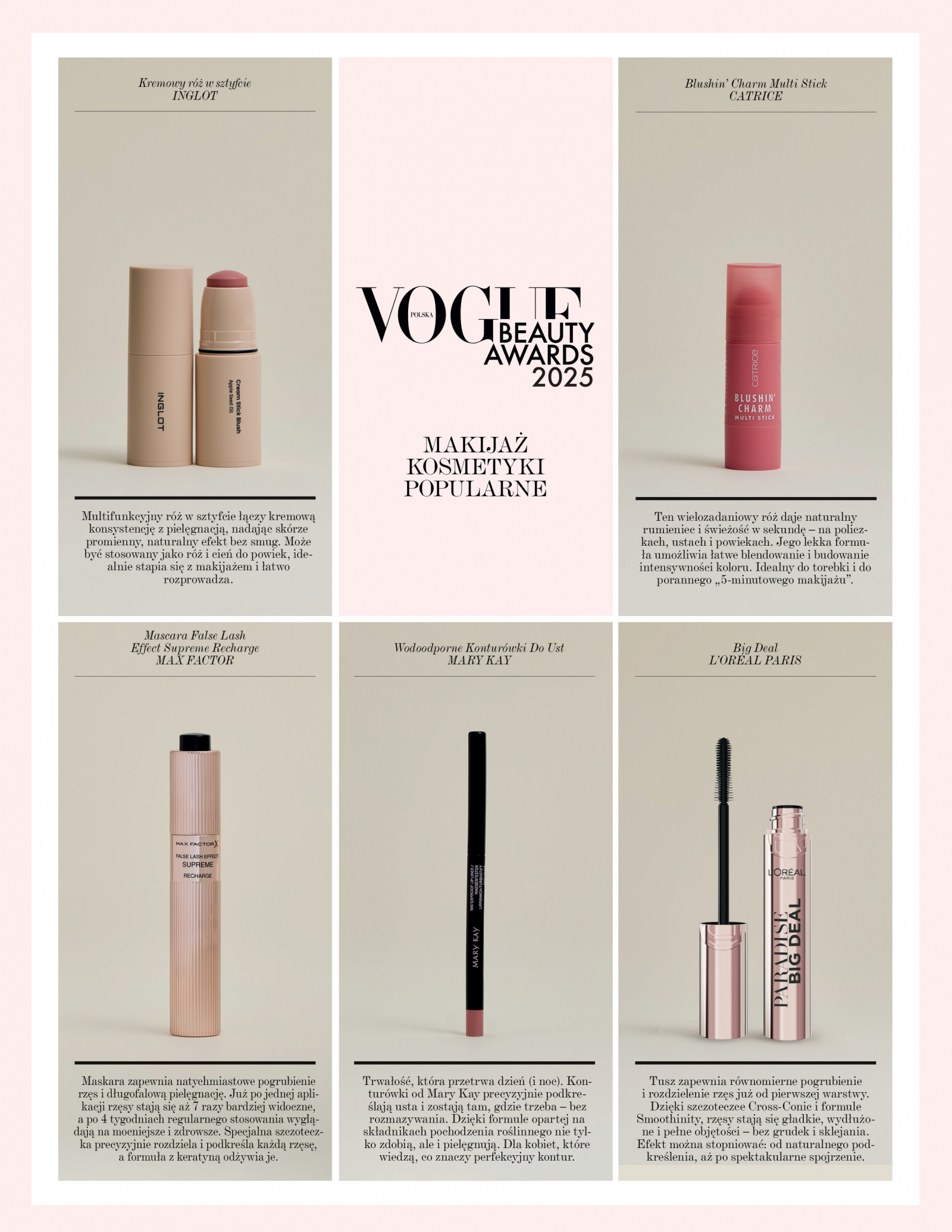 Nominowani w konkursie „Vogue Polska Beauty Awards 2025”