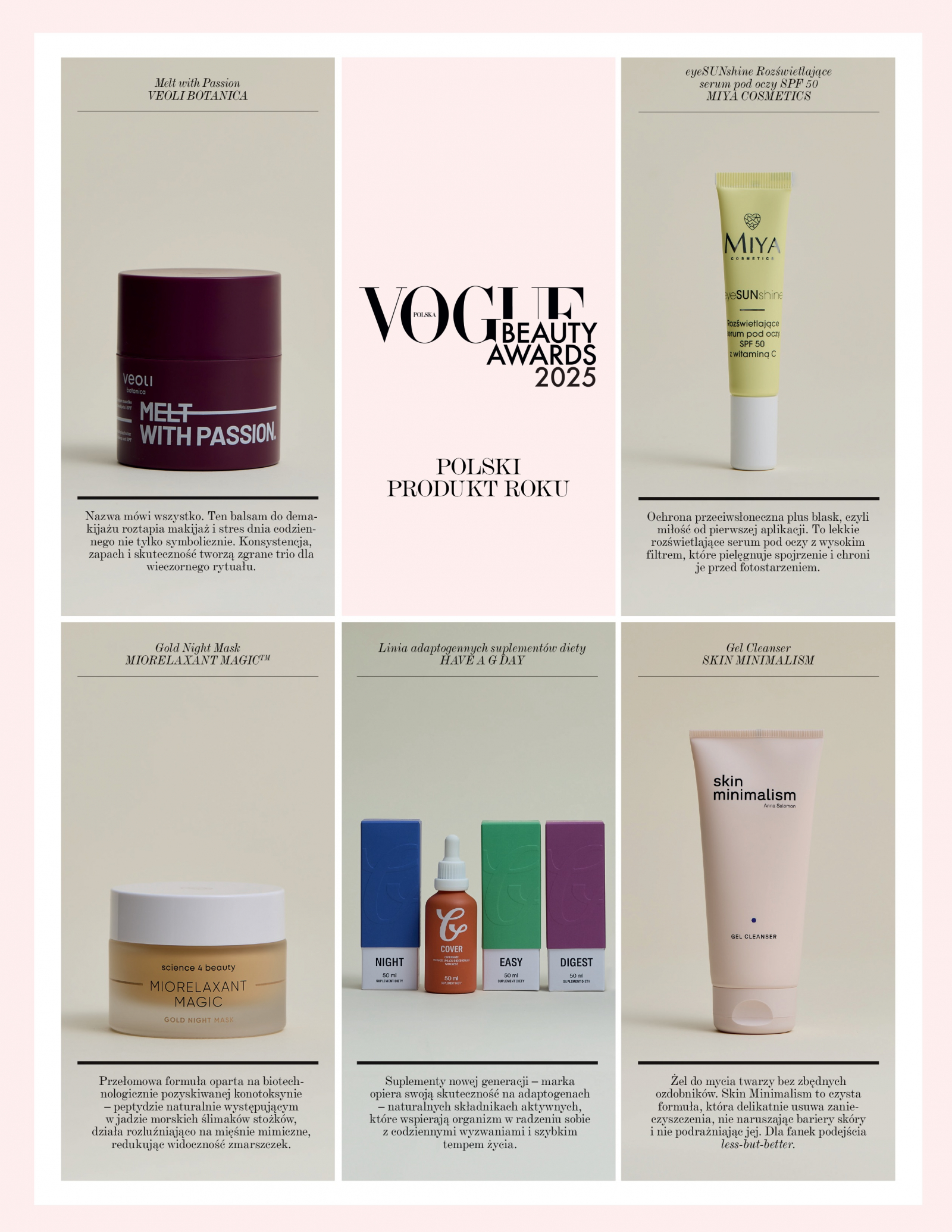 Nominowani w konkursie „Vogue Polska Beauty Awards 2025”