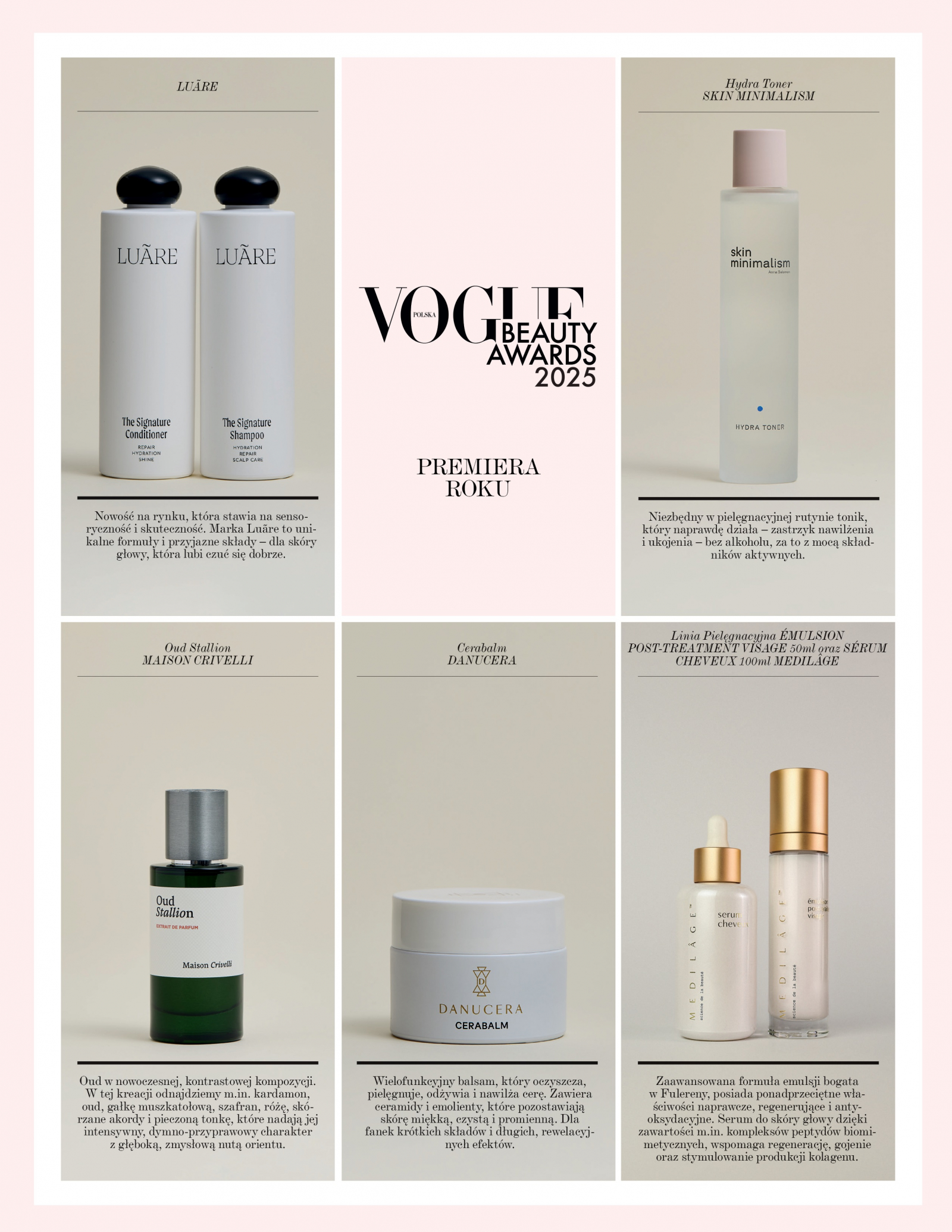 Nominowani w konkursie „Vogue Polska Beauty Awards 2025”