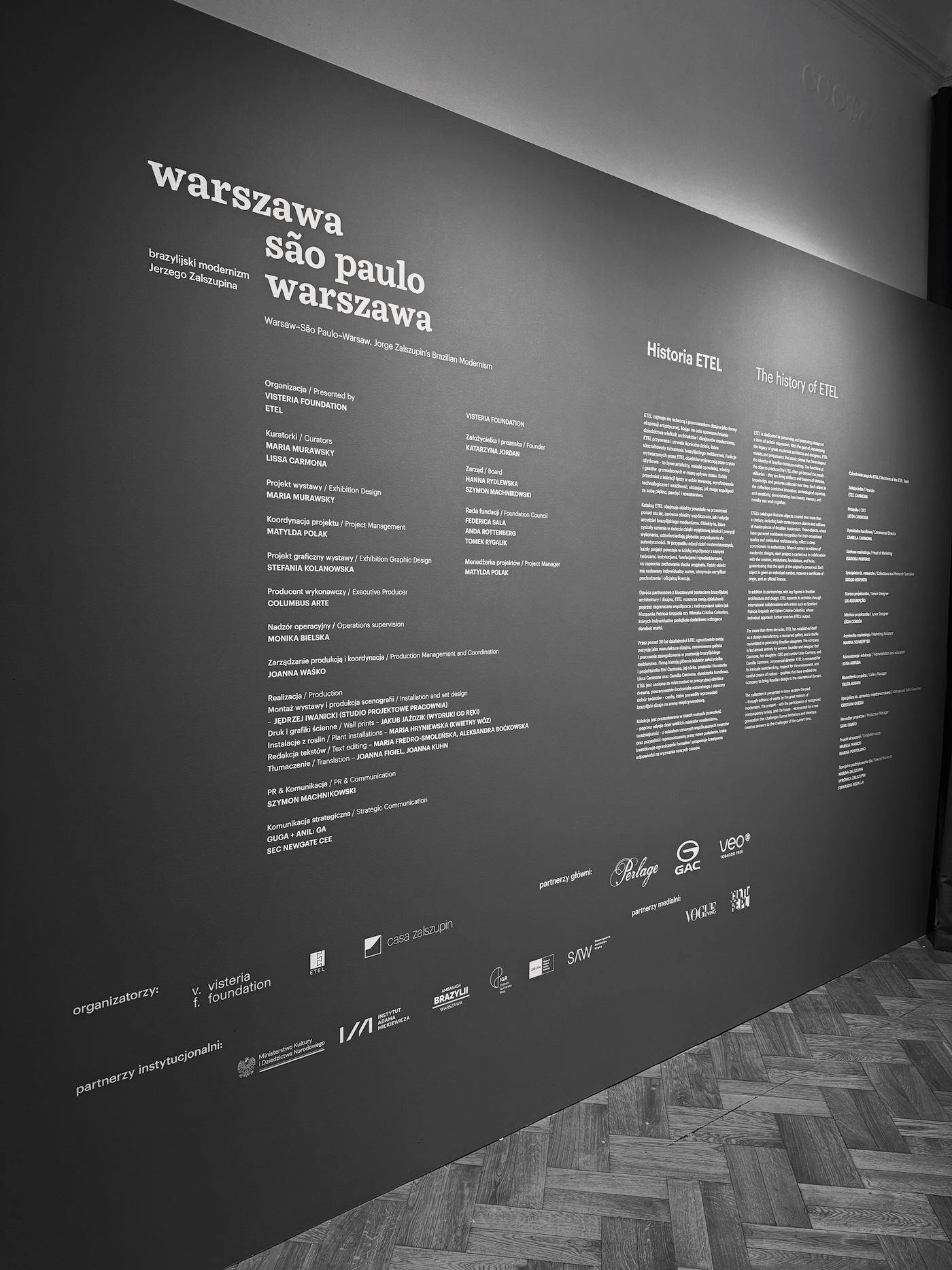 Fragment wystawy „Warszawa – São Paulo – Warszawa”